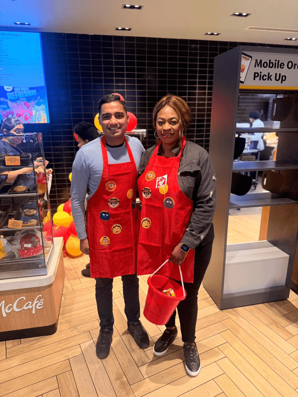  Volunteering in the community at McDonalds happy day