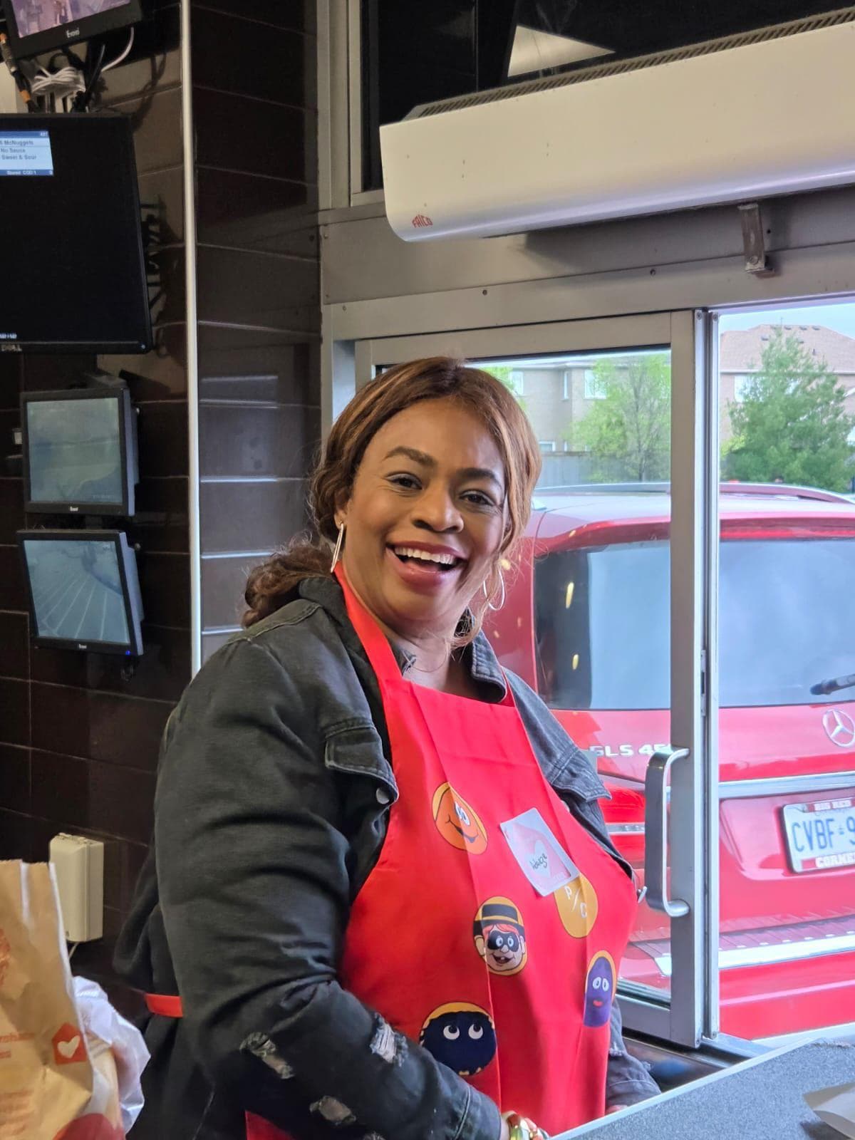 Volunteering in the community at McDonalds happy day